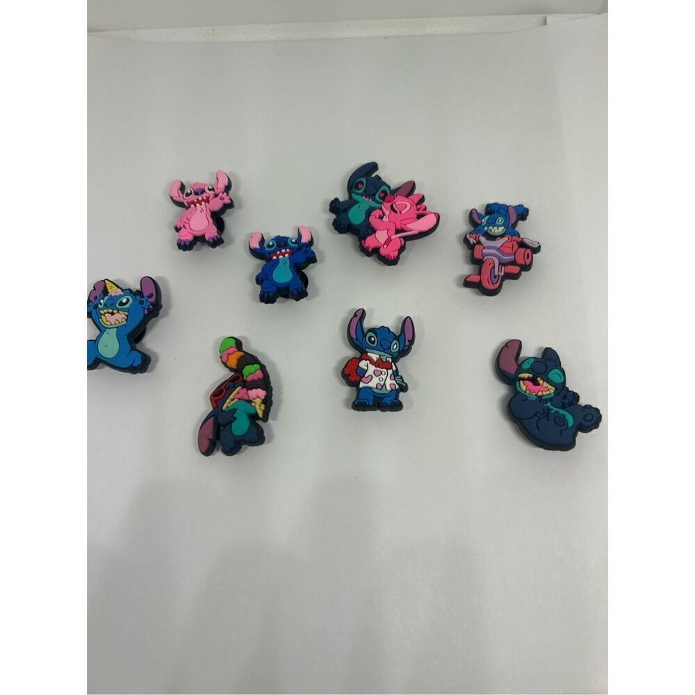 8-Piece Stitch Shoe Charms Set – Fun Character Accessories for Clog & Sandal Sho